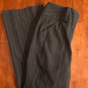 Gray Pinstriped Dress Pants